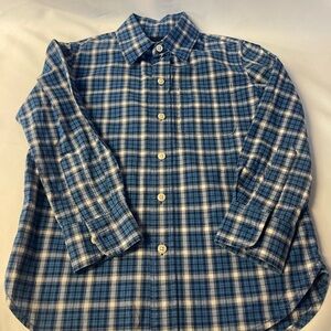 GAP Blue and White Plaid Button Down Shirt